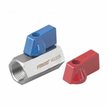 Мини кранче хромирано 3/8" - Ж/Ж /синя и червена дръжка/ STABIL - COMFORT