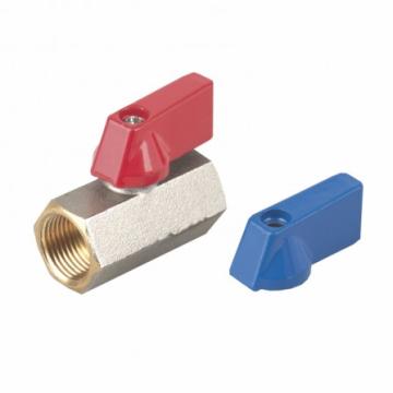 Мини кранче месинг 1/2" - Ж/Ж /синя и червена дръжка/ STABIL - COMFORT
