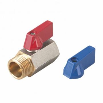 Мини кранче месинг 3/8" - М/Ж /синя и червена дръжка/ STABIL - COMFORT