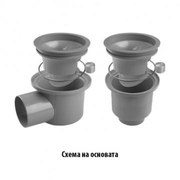 Рогов сифон PVC с клапа ПТИЦА с клапа Ø50мм